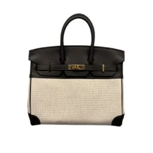 HERMES エルメス バーキン25 K刻/G金具 バッグ スイフト／トワルアッシュ ラ・ブラウン/ベージュの買取実績