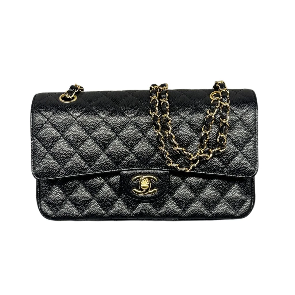 CHANEL シャネル マットラッセ Wフラップ ショルダーバッグ バッグ キャビアスキン A01112ブラックの買取実績