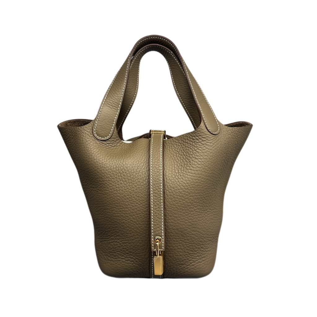 HERMES エルメス ピコタンロックPM W刻/G金具 バッグ トリヨンクレマンス エトュープの買取実績