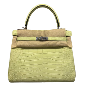 HERMES エルメス ケリー25 バッグ クロコダイル/アリゲーター ジョーヌブルジョンの買取実績