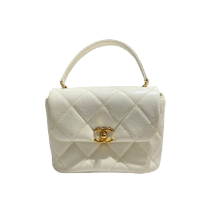 CHANEL シャネル チェーンショルダー バッグ マトラッセ グレインドカーフスキン AS4906ホワイトの買取実績