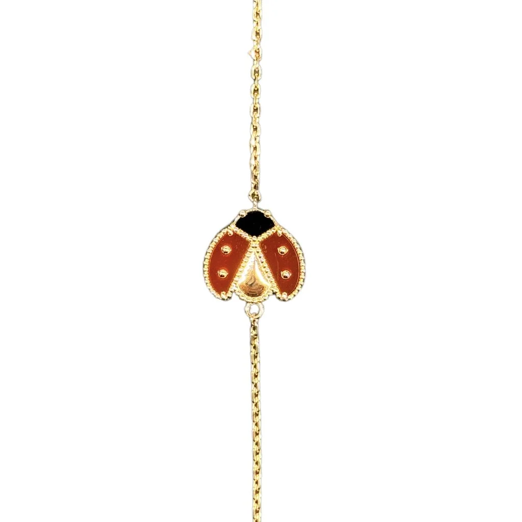 Van Cleef & Arpels ヴァン クリーフ&アーペル ラッキースプリングオニキスカーネリアンブレスレット ジュエリー 750PG VACARP7R100の買取実績