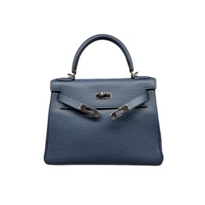 HERMES エルメス ケリー28 X刻/S金具 バッグ トゴ ブルーアガットの買取実績