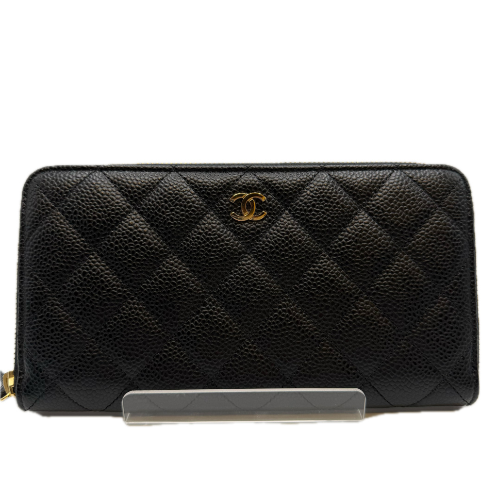CHANEL シャネル ラウンド長財布 財布・小物 キャビア ブラックの買取実績