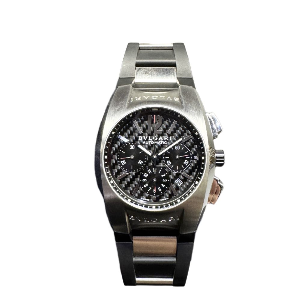 BVLGARI ブルガリ エルゴンクロノ 時計 SS✖️ラバー EG40SCHブラックの買取実績