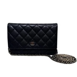 CHANEL シャネル チェーンウォレット バッグ キャビアスキン A33814ブラックの買取実績